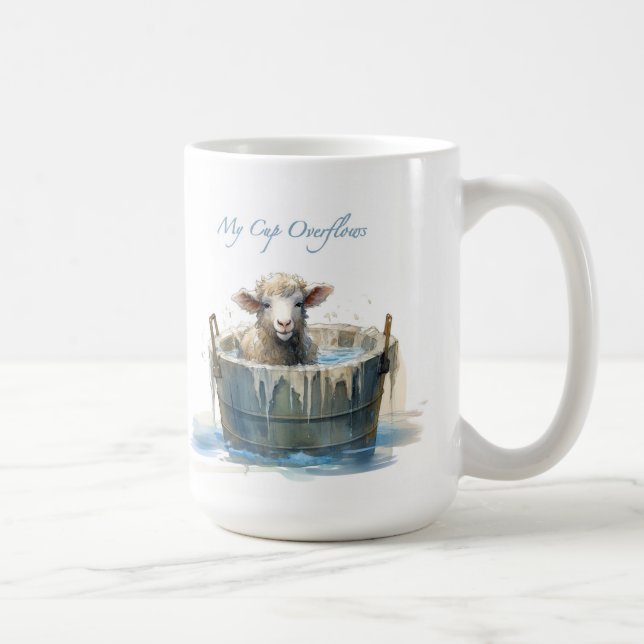 My Cup Overflows - Psalm 23 Kaffeetasse (Rechts)