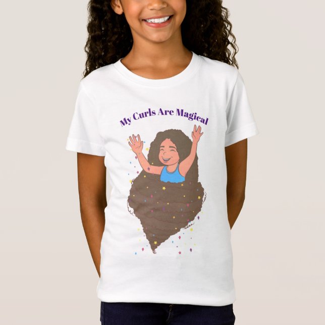 My Curls Are Magical Kids T-Shirt (Devant)