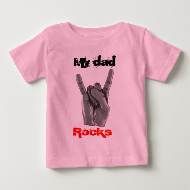 My dad rocks baby t-shirt (Vorderseite)