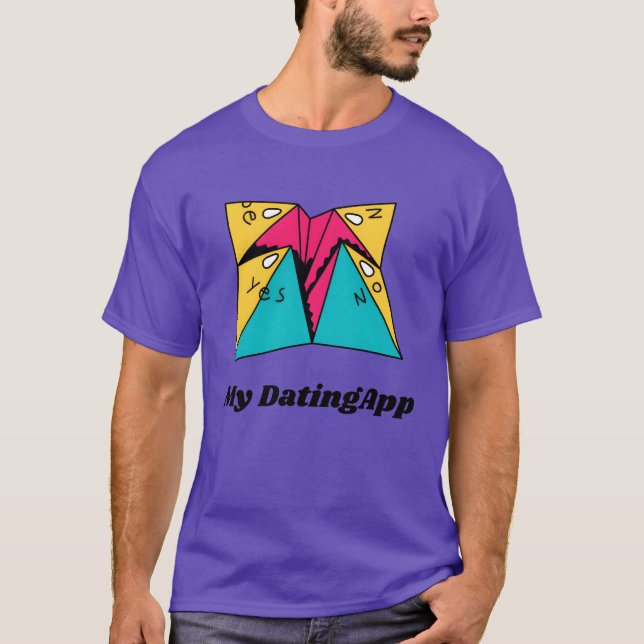 My DatingApp in the 90s 90s Style T-Shirt (Vorderseite)