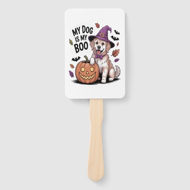 My Dog is My Boo Halloween Fächer (Vorderseite)