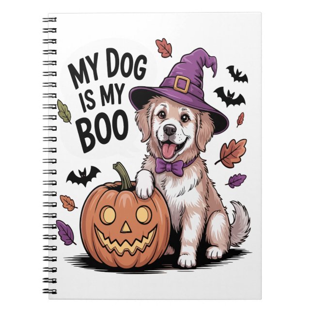 My Dog is My Boo Halloween Notizblock (Vorderseite)
