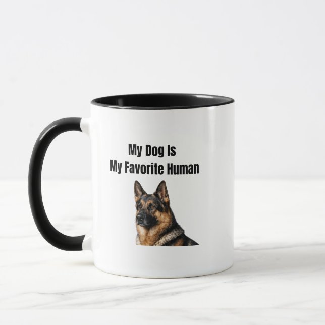 My Dog Is My Favorite Human Tasse (Links)
