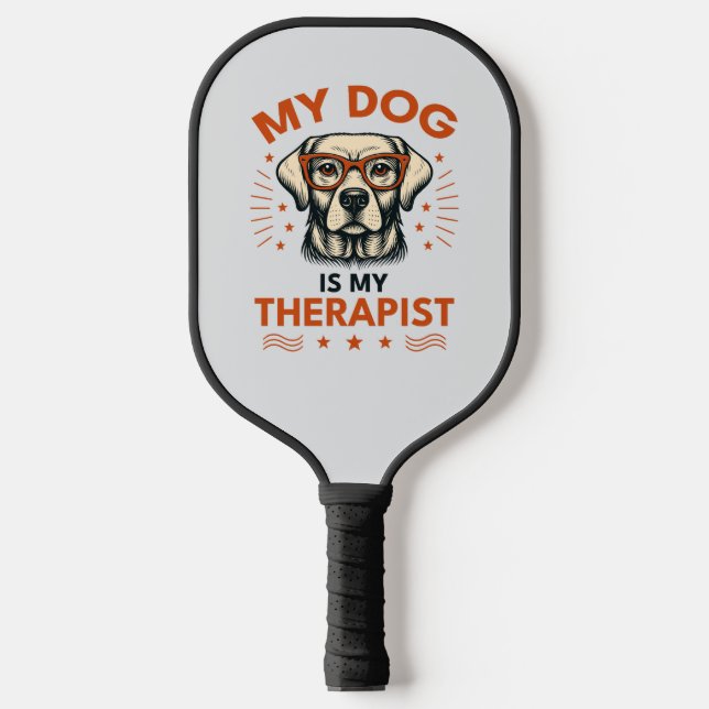 My dog is my therapist pickleball schläger (Vorderseite)