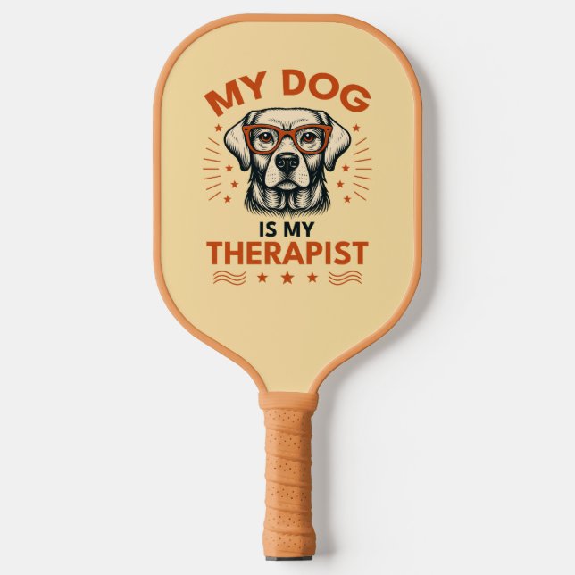 My dog is my therapist pickleball schläger (Vorderseite)