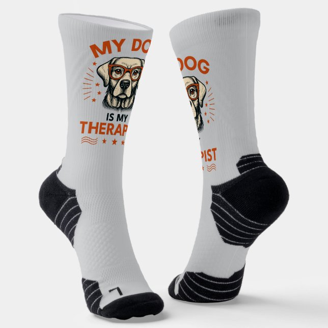 My dog is my therapist socken (Gewinkelt)