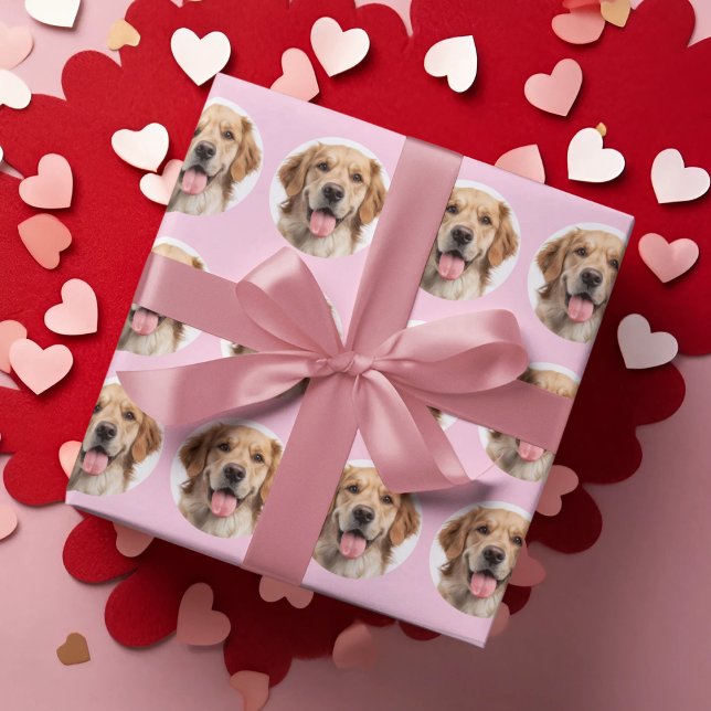 My Dog Is My Valentine Custom Photo Wrapping Paper Geschenkpapier (Von Creator hochgeladen)