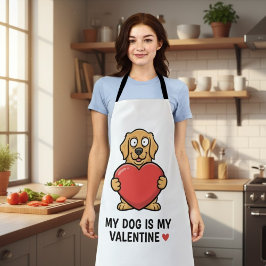 My Dog Is My Valentine | Cute Unisex Dog Lover Shi Schürze