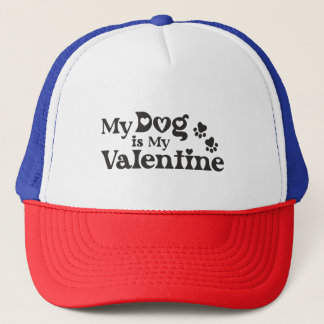 My Dog is My Valentine - Funny Pet Lover Hearts &  Truckerkappe