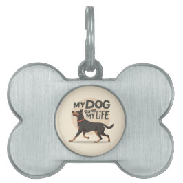 My Dog Runs My Life Doberman Running Art Tiermarke