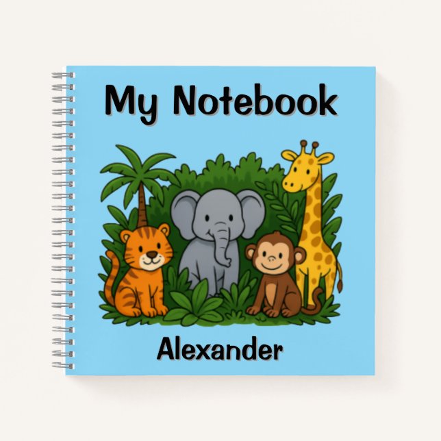 My Dschungle Adventure-Notebook - Kinder Personali Notizbuch (Vorderseite)
