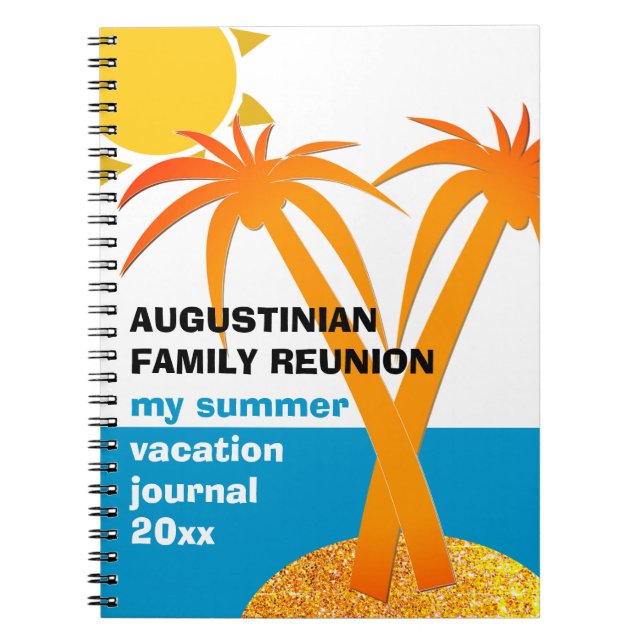 My Family Wiedersehen Summer Vacacacation Journal Notizblock (Vorderseite)