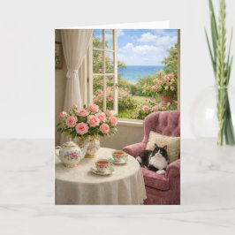 My Favorite Chair , Cat Blank Card  Karte