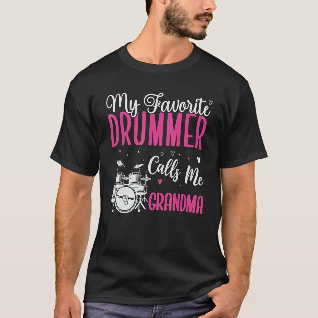 My Favorite Drummer calls me Grandma Cute T-Shirt (Vorderseite)
