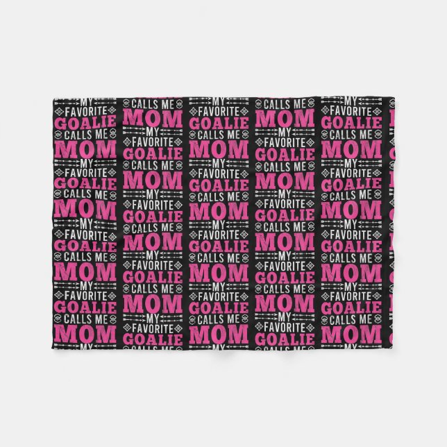 My Favorite Goalie Calls Me Mom Soccer Mom  Fleecedecke (Vorderseite (Horizontal))