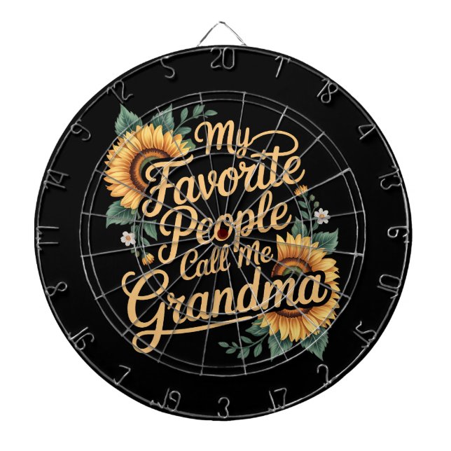 My Favorite People Call Me Grandma Mother's Day Dartscheibe (vorne)