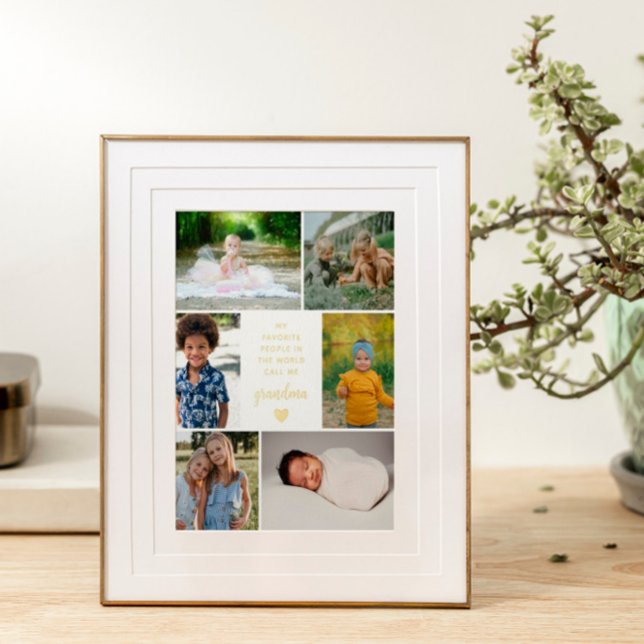 My Favorite People Call Me Grandma Photo Collage Foliendrucke (Von Creator hochgeladen)