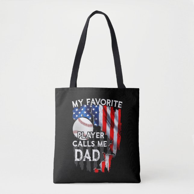 My Favorite Player Calls Me Dad Baseball Tasche (Vorderseite)