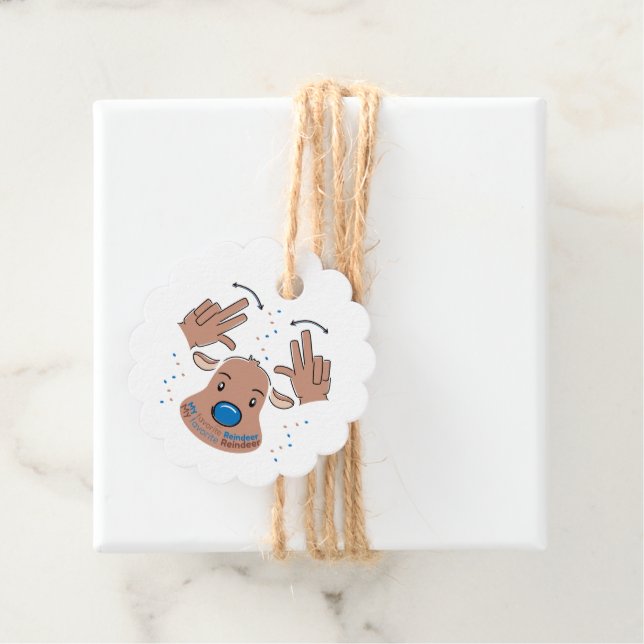 My favorite Reindeer in Sign Language Geschenkanhänger (Beispiel)