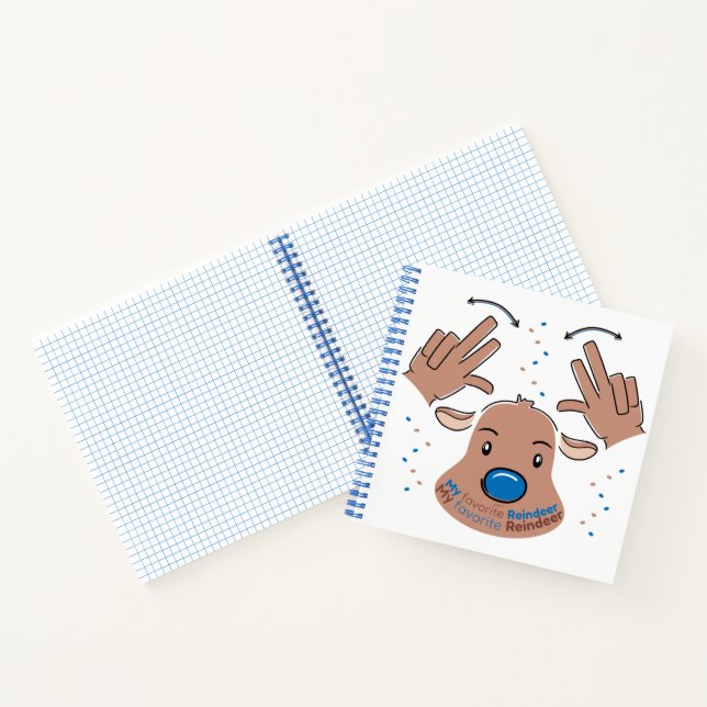 My favorite Reindeer in Sign Language Notizbuch (Innenseite)