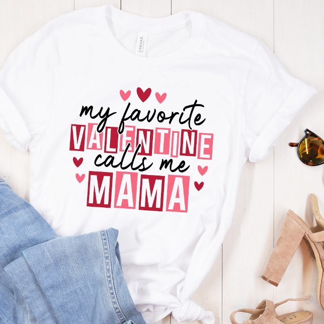 My Favorite Valentine Call Me Mama – Cute Pink Hea Tri-Blend Shirt (Von Creator hochgeladen)