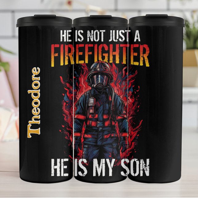 My Firefighter Son My Hero Thermosbecher (Von Creator hochgeladen)