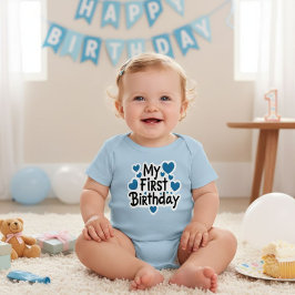My First Birthday bodysuit Baby Strampler