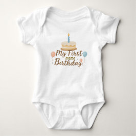My First Birthday Custom Baby Bodysuit Baby Strampler