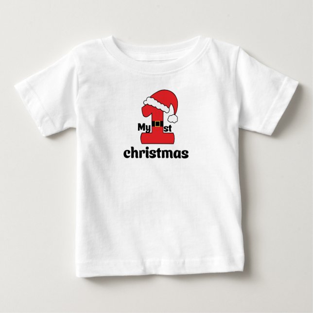 My first Christmas Baby T-S, Baby shower Gift, Baby T-shirt (Vorderseite)