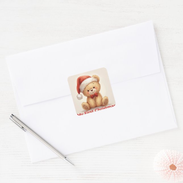My First Christmas Cute Baby Holiday Sticker (Umschlag)