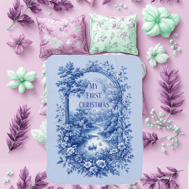 My First Christmas French Toile Grand Garden Arch  Babydecke