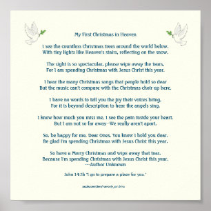 My First Christmas in Heaven Poster