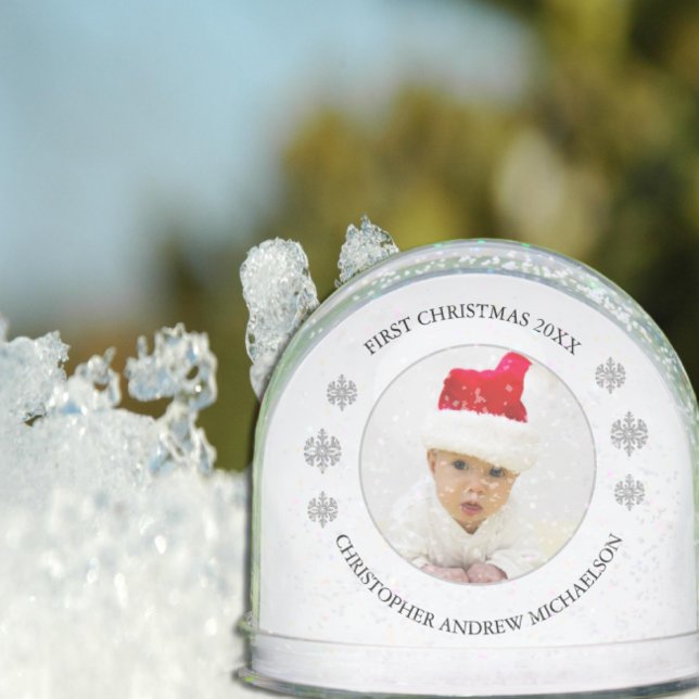 My First Christmas Personalized Baby Photo Schneekugeln (Von Creator hochgeladen)