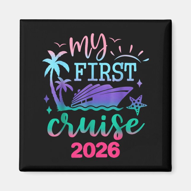 My First Cruise 2026 Family Vacation Trip Ship Mat Magnet (Vorne)