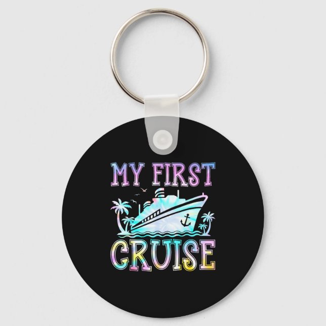 My First Cruise Cruise Ship First Time Cruise Vaca Schlüsselanhänger (Vorderseite)