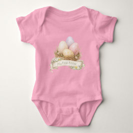 My First Easter | Easter Egg Nest T-Shirt Baby Strampler