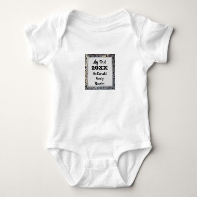 My First Family Reunion Modern Tile Mosaic Baby Strampler (Vorderseite)