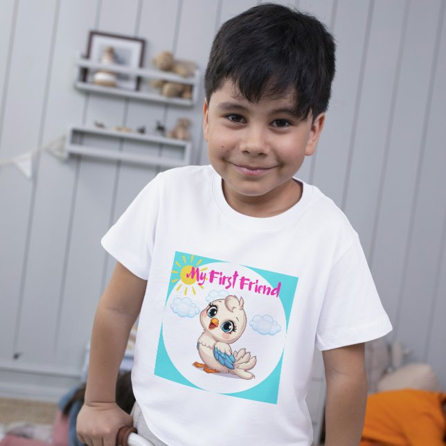 My First Friend – Sweet Kids T-Shirt with Magical  (Von Creator hochgeladen)
