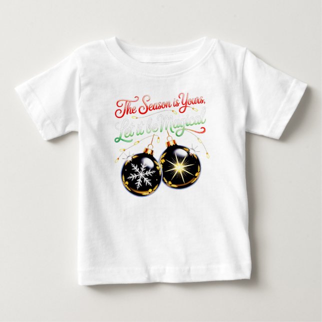 "My First Magical Christmas" Festive Ornament Chri Baby T-shirt (Vorderseite)