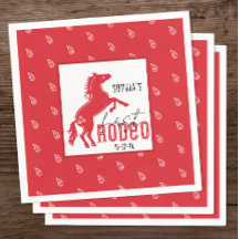 My First Rodeo Birthday Napkins - Western Cowboy 1