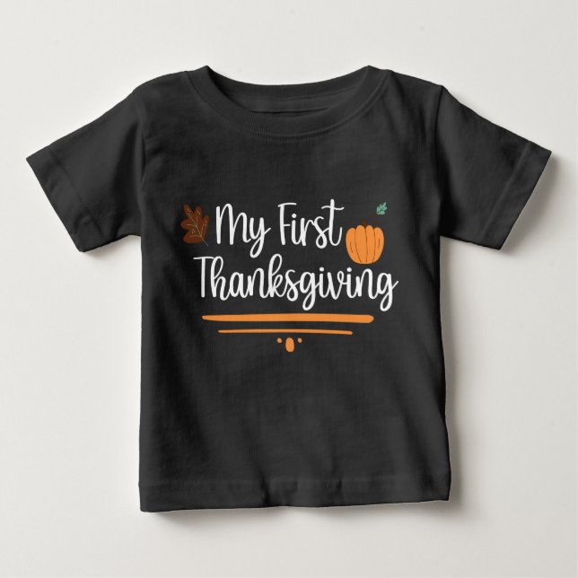 My First Thanksgiving Baby T-shirt (Vorderseite)