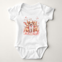 My First Valentine’s Day Outfit | Baby Bunny Baby Strampler