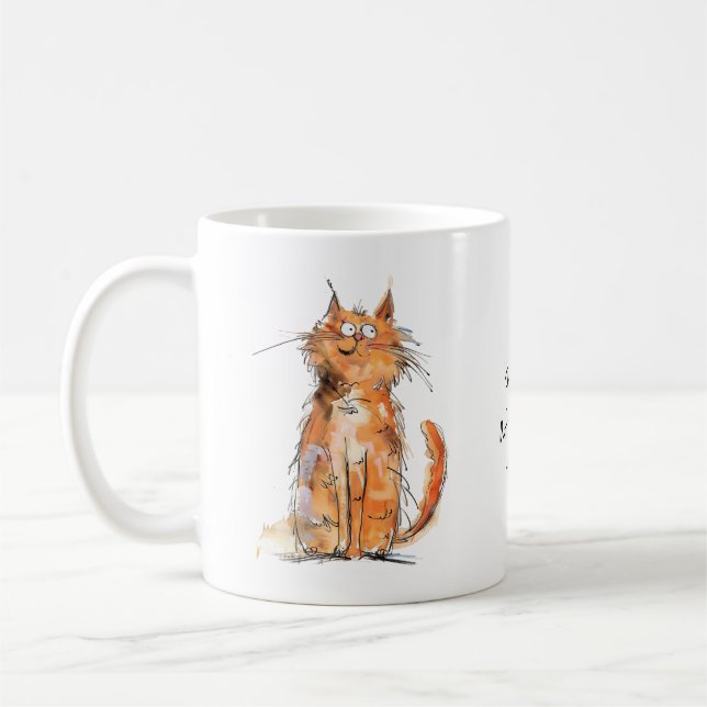 My Friday Afternoon Face Cat Work Place Humor Kaffeetasse (Links)