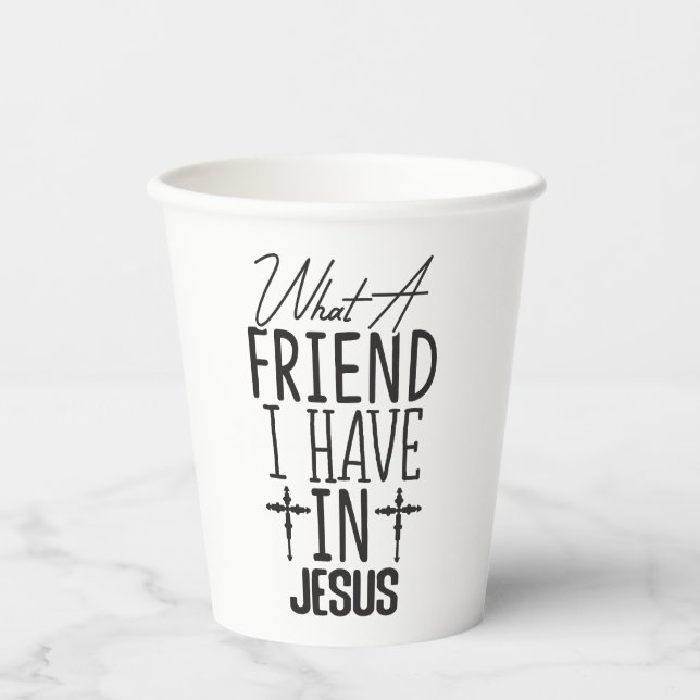 My Friend is Jesus Pappbecher (Vorderseite)