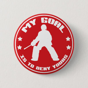 My Goal, Field Hockey Goalie Pin Button