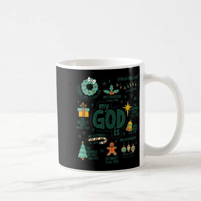 My God Is Christmas Jesus Is The Reason Faith Chri Kaffeetasse (Rechts)
