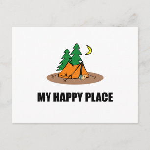 My Happy Place Camping Tent Postkarte