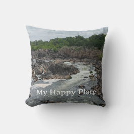 My Happy Place Text Add Your Photo Template Kissen