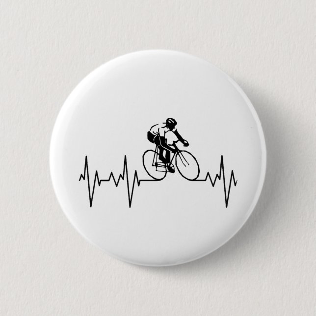 My Heart Beats For Cycling. Button (Vorderseite)