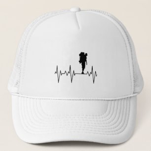My Heart Beats for Hiking, Trekking and Travel Hat Truckerkappe